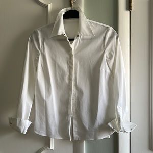 A.L.C. White Button Down with Open Back Detail